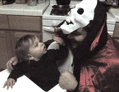 Evan and a Fiendly Father Halloween 2006